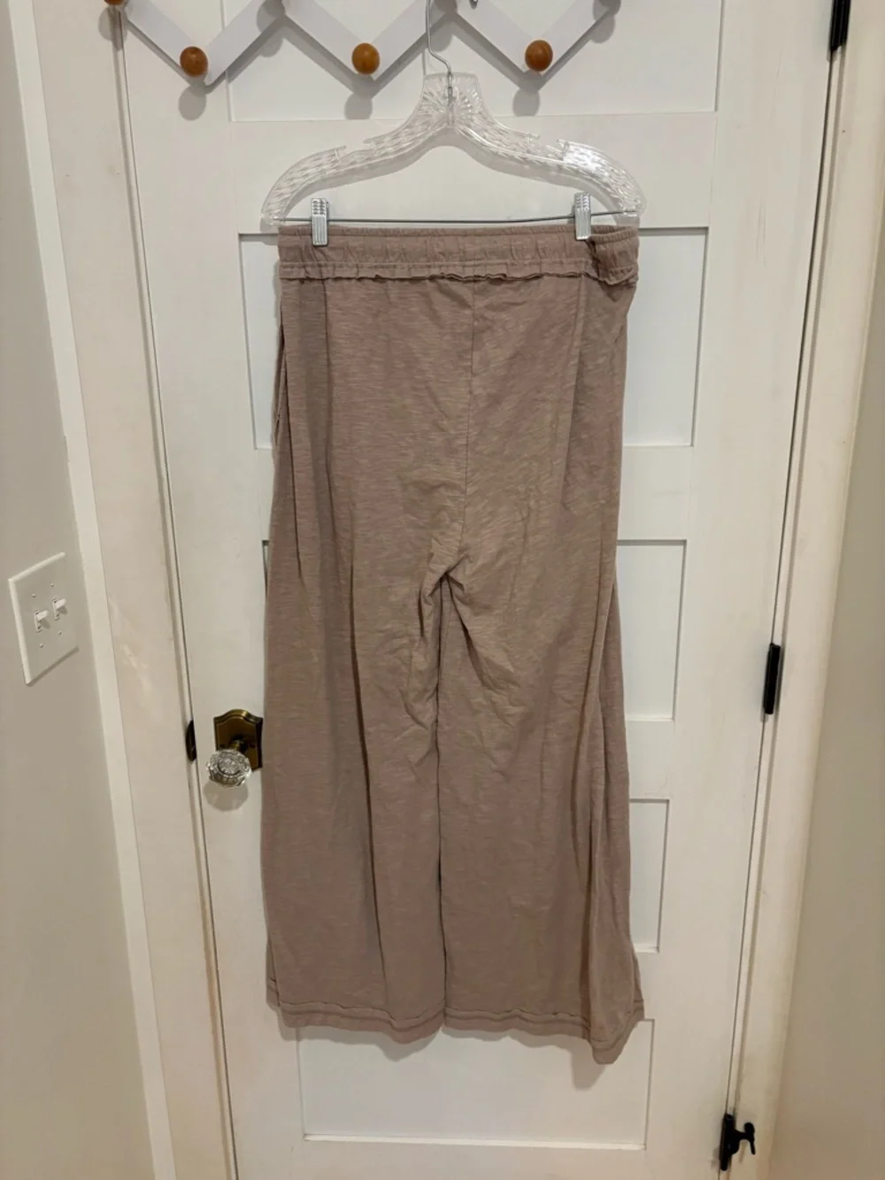 Zenana 100% cotton Taupe Two-Piece Lounge Pantsuit - Picture 3 of 15